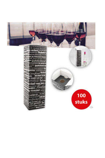 100 stuks Design Wijndozen Black Edition