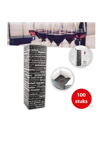 100 stuks Design Wijndozen Black Edition