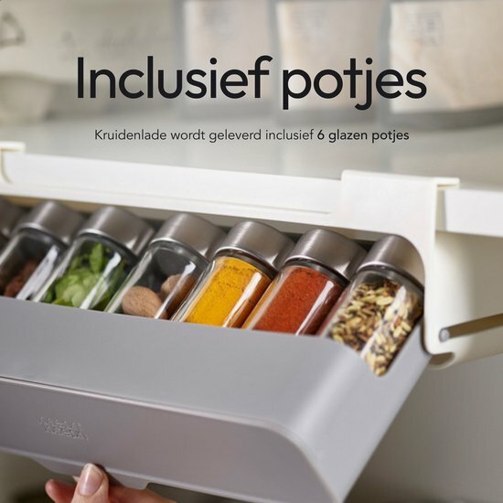 12 stuks Ophangbaar Kruidenrek inclusief 6 Kruidenpotjes