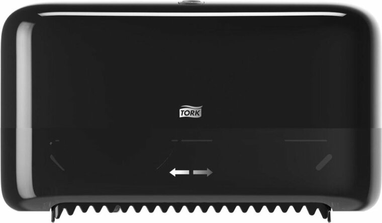 4 stuks Tork - Toiletpapier Dispenser - Zwart - T7 Mid-size Elevation Lijn 